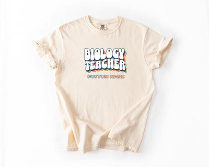 Biology Teacher T-Shirt, Comfort Colors, Custom Teacher Shirt, Cute Teacher Shirt, Education Gift, Teacher Appreciation, Classroom Outfit