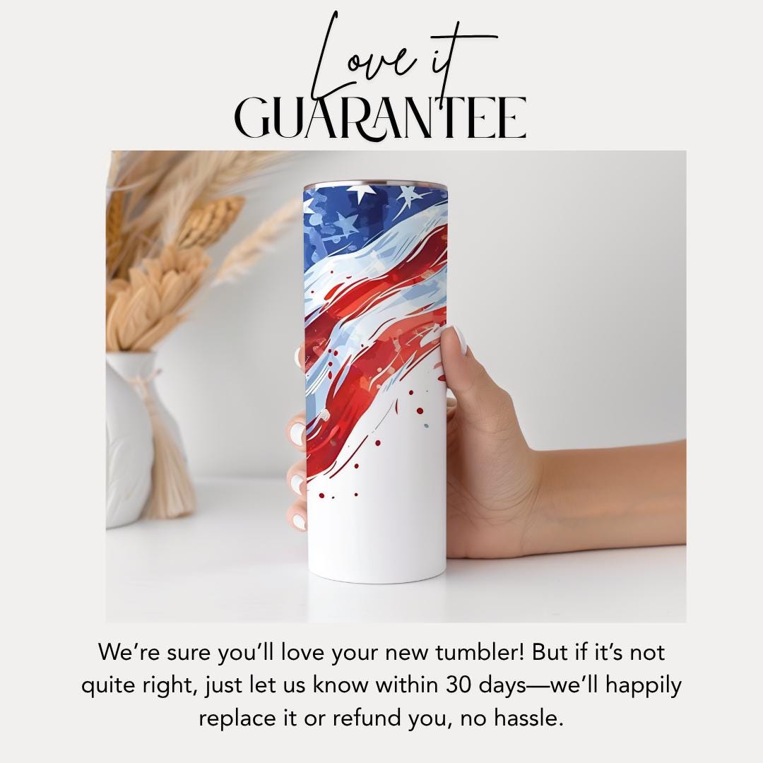 US Memorial Day Tribute Tumbler  20oz Skinny Tumbler American Flag American Travel Mug Memorial Day Tumbler Veteran Tribute Tumbler