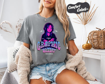 Graphic Artist T-Shirt, Comfort Colors, Creative Gift for Artists Tee for Graphic Designers Funky Graphic Tee Art Lover Apparel Creative Tee