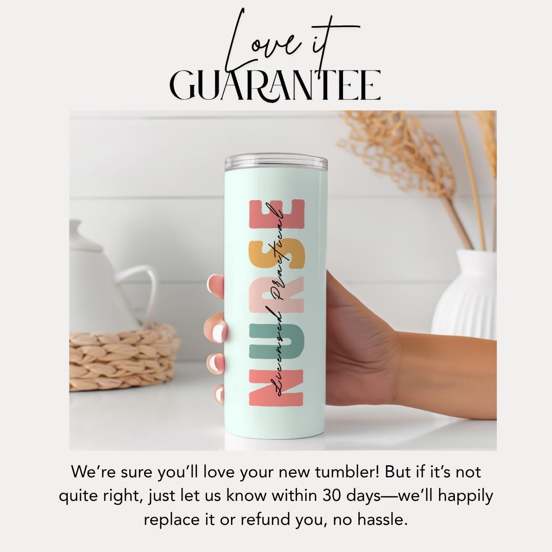 Personalized License Practical Nurse 20oz Skinny Tumbler with Straw Cute Nurse Appreciation Gift for LPN Nurse Week Tumbler LPN Drinkware