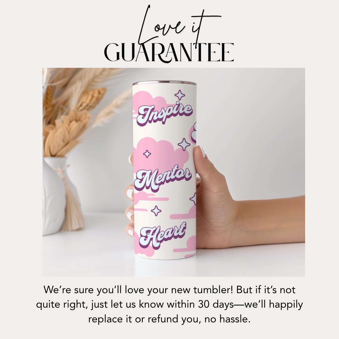 Inspire & Empower Teacher 20oz Skinny Tumbler with Straw, Cute Teacher Gift for Appreciation Week, Teacher Appreciation Gifts, Teacher Gift