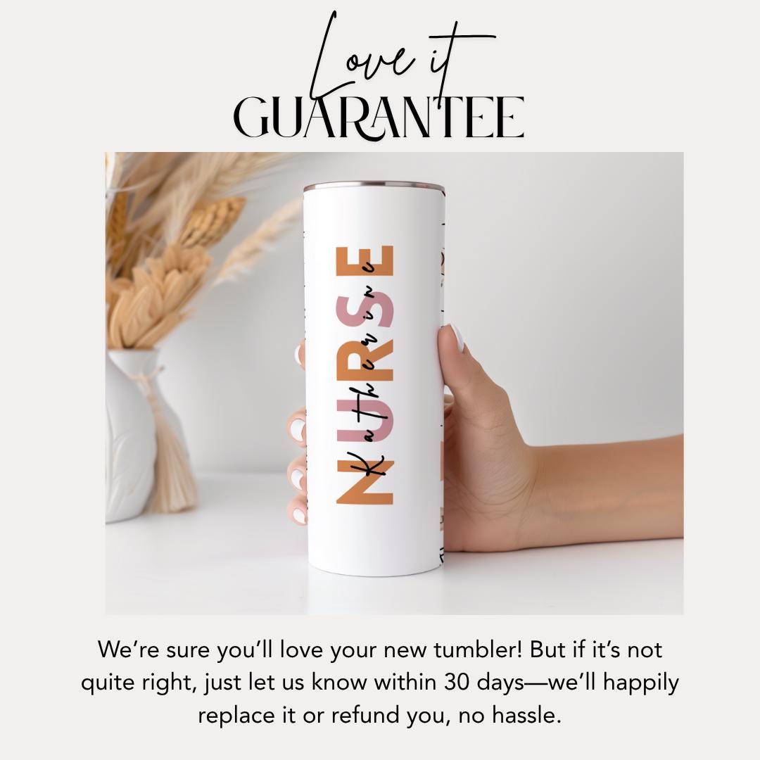 Personalized Nurse 20 oz Skinny Tumbler with Straw Cute Nurse Appreciation Gift for Nurse Week Tumbler Nurse Travel Coffee Cup Nurse Mug