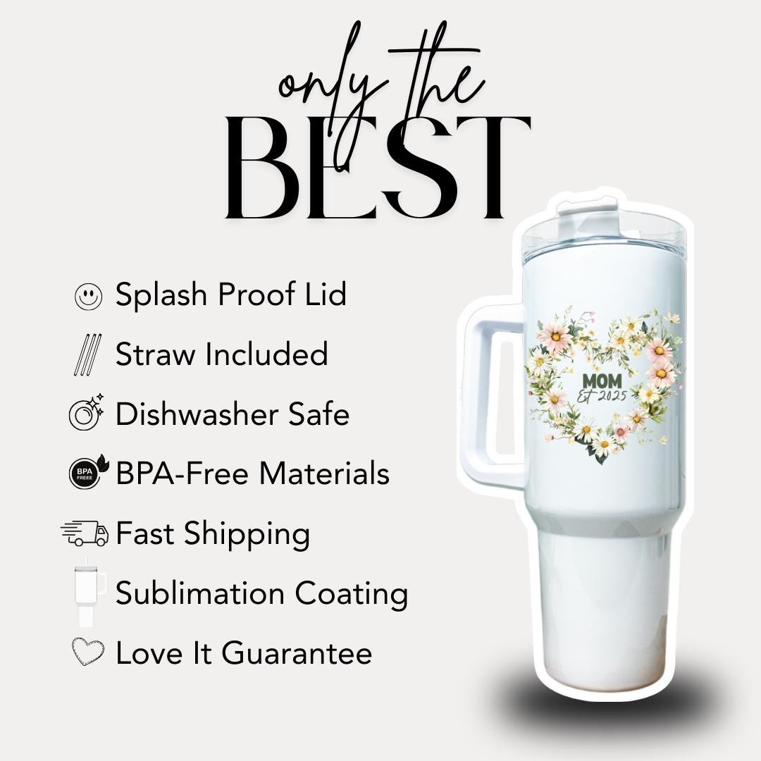 Personalized Mama 40oz Tumbler with Straw Personalized with Kids’ Names Gift for Mom Gift for Mommy Mama Travel Coffee Cup Tumbler for Mama