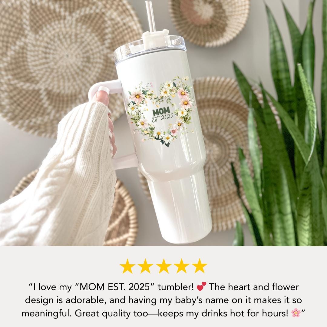 Personalized Mama 40oz Tumbler with Straw Personalized with Kids’ Names Gift for Mom Gift for Mommy Mama Travel Coffee Cup Tumbler for Mama