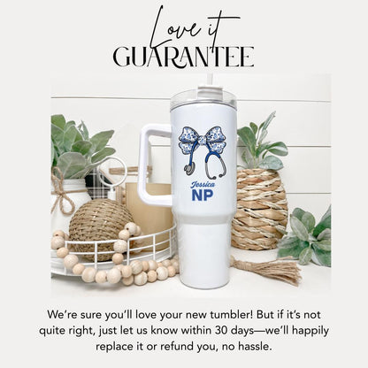 Personalized Nurse Practitioner 40oz Tumbler with Straw Nurse Appreciation Gifts NP Travel Cup Gift for NP Nurse Practitioner Tumbler Cup
