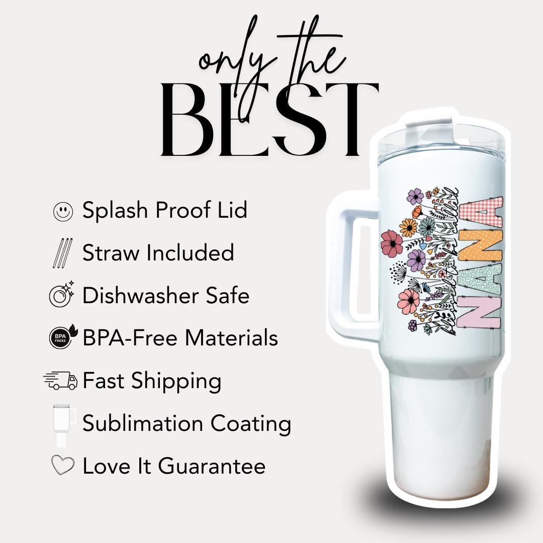 Personalized Nana 40oz Tumbler with Straw Blessed to be called "NANA" Gift for Grandma Nana Travel Cup Gift for Nana Tumbler for Nana