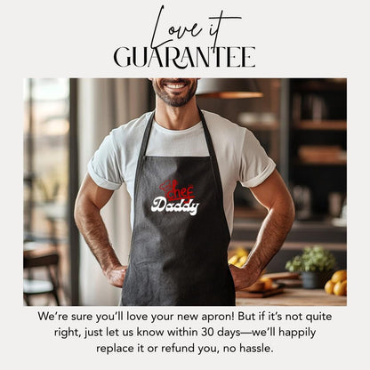 Chef Daddy Apron  Funny Dad Gift, BBQ Apron for Him Husband Grill Master Apron Father's Day Gift  Adjustable Straps Gift for Daddy