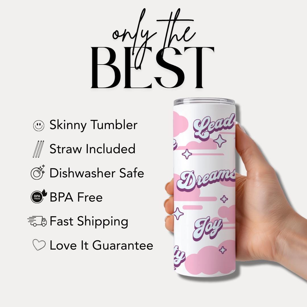 Inspire & Empower Teacher 20oz Skinny Tumbler with Straw, Cute Teacher Gift for Appreciation Week, Teacher Appreciation Gifts, Teacher Gift