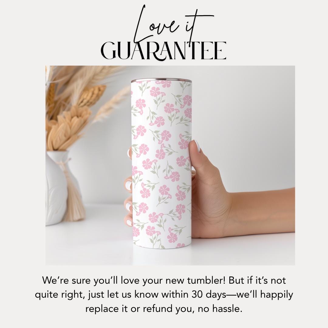 Blush Bloom 20oz Floral Skinny Tumbler Gift for Her Great for Work Gifting Commuting & Daily Use Travel Tumbler Everyday Tumbler Coffee Cup