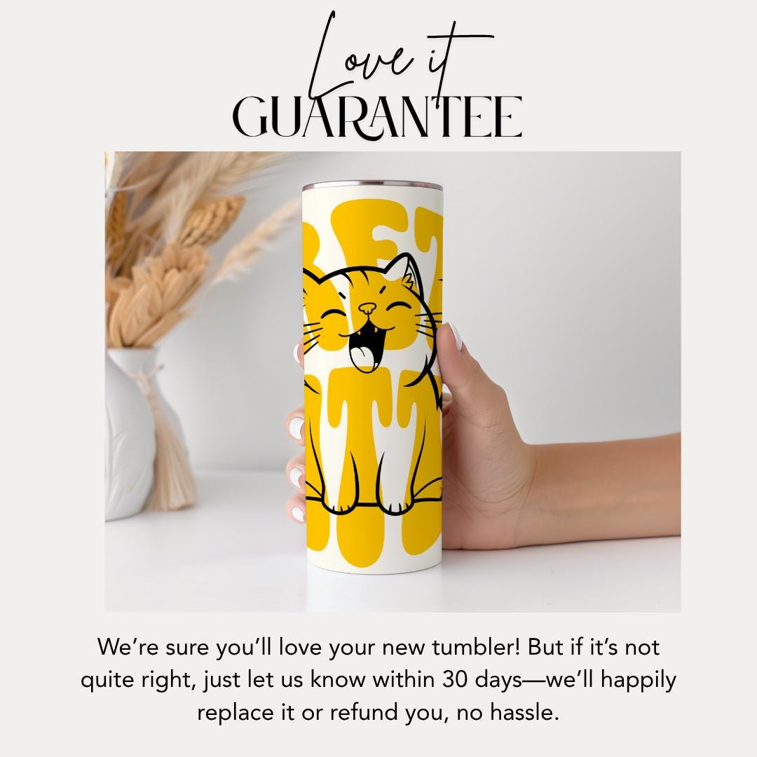 Pretty Kitty 20 oz Skinny Tumbler Cat Lover Gift Cute Cat Tumbler Perfect Gift for Cat Lovers Travel Coffee Cup Purrfect Tumbler for Purrent