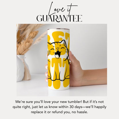 Pretty Kitty 20 oz Skinny Tumbler Cat Lover Gift Cute Cat Tumbler Perfect Gift for Cat Lovers Travel Coffee Cup Purrfect Tumbler for Purrent