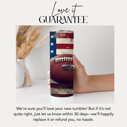 US Baseball American Flag Tumbler 20oz Skinny Tumbler Patriotic Sports Gift for Baseball Fan Coaches Dads or Moms Patriotic Baseball Tumbler