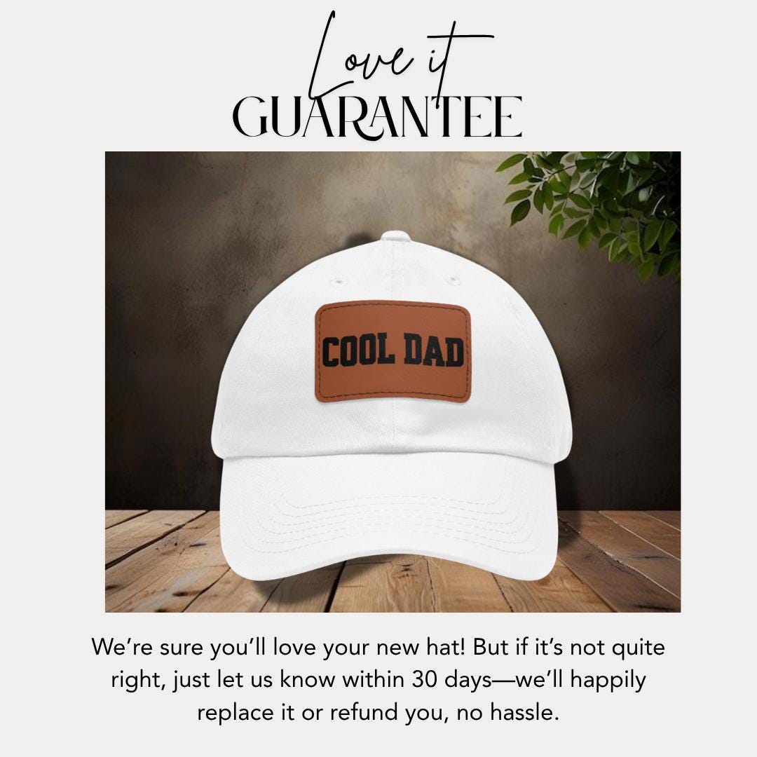 Cool Dad Hat Funny Dad Hat with Leather Patch Baseball Cap for Men Father's Day Gift Idea Adjustable Dad Cap Cool Gift for Dad or Husband