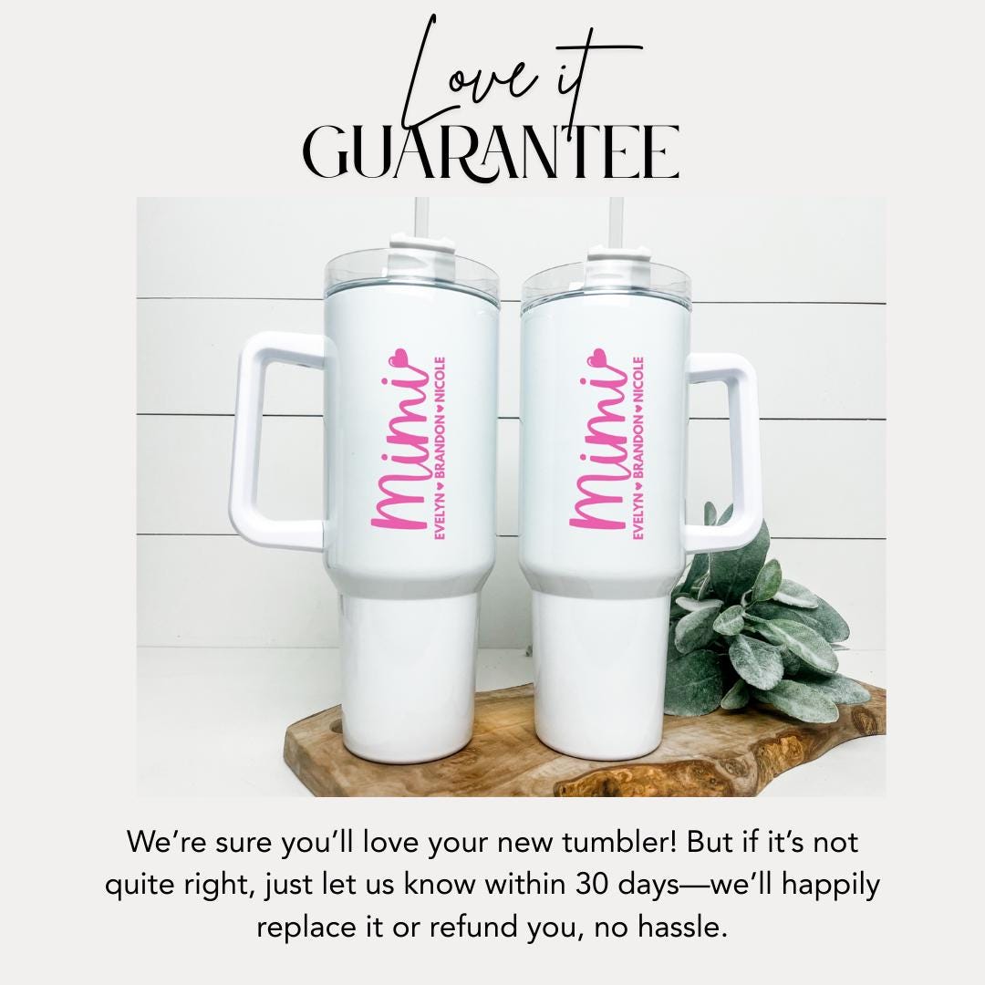 Personalized Mimi 40oz Tumbler with Straw Hot Pink Tumbler Gift Idea for Mimi Travel Coffee Cup Tumbler for Mimi Mug Gift for Grandma