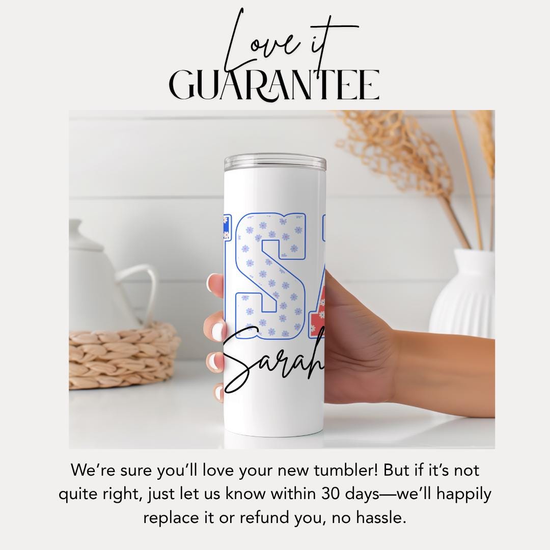 Personalized US Memorial Day Tribute Tumbler – 20oz Skinny Tumbler Travel Mug 4th of July Gift for Women Skinny Cup for Patriotic Girls