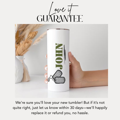 Personalized Proud Army Tumbler Custom Name Camo Cup 20oz Skinny Tumbler Travel Mug Military Gift for Him or Her Army Camo Cup for Veterans