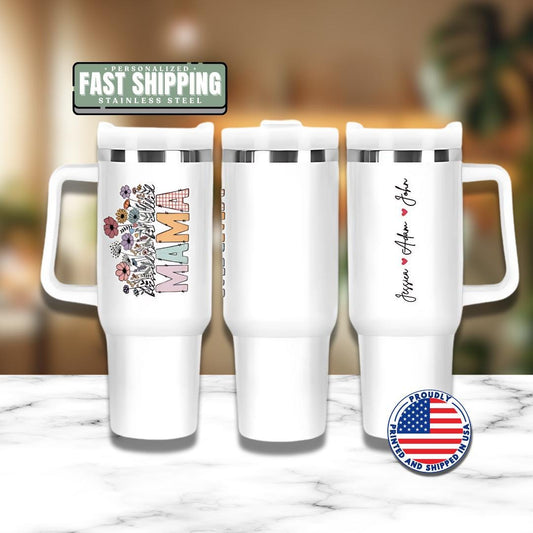 Personalized Mama 40oz Tumbler with Straw Blessed to be called "MAMA" Gift for Mom Gift for Mommy Mama Travel Coffee Cup Tumbler for Mama