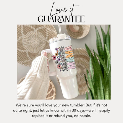 Personalized Mama 40oz Tumbler with Straw Blessed to be called "MAMA" Gift for Mom Gift for Mommy Mama Travel Coffee Cup Tumbler for Mama