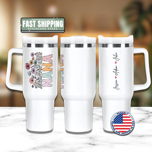 Personalized Nana 40oz Tumbler with Straw Blessed to be called "NANA" Gift for Grandma Nana Travel Cup Gift for Nana Tumbler for Nana