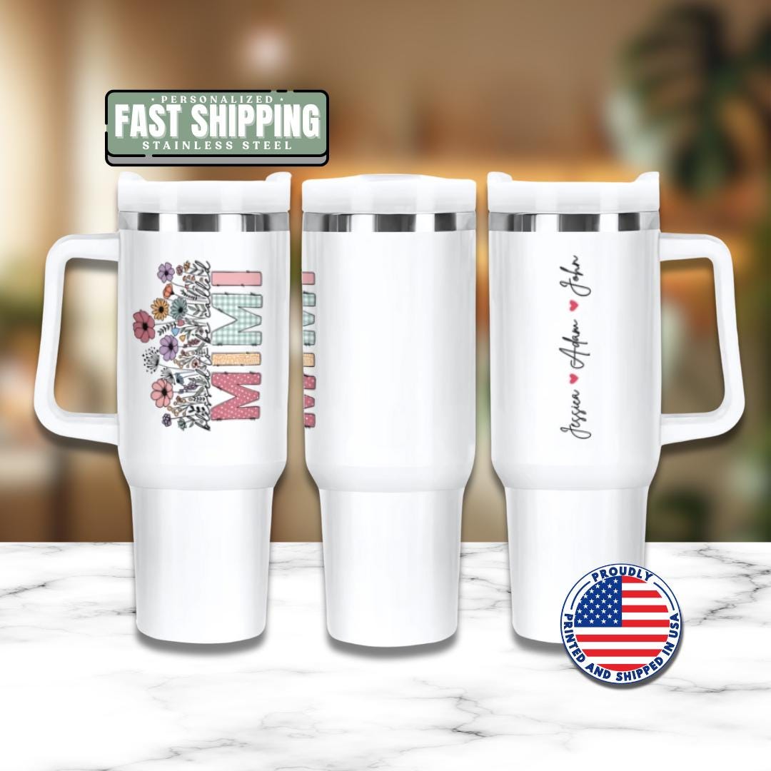 Personalized Mimi 40oz Tumbler with Straw Blessed to be called "MIMI" Gift for Grandma Mimi Travel Cup Gift for Mimi Tumbler for Mimi Mug