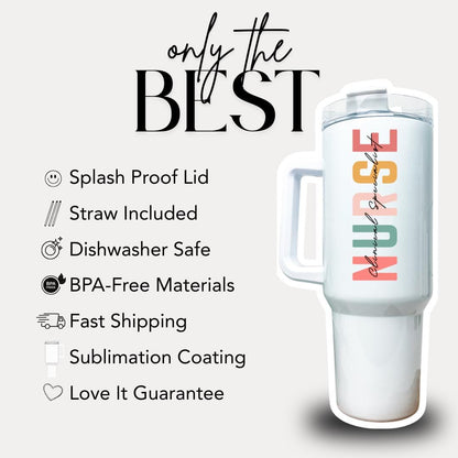 Personalized Clinical Nurse Specialist 40oz Tumbler with Straw Nurse Appreciation Gifts CNS Travel Cup Gift for CNS Tumbler Coffee Mug