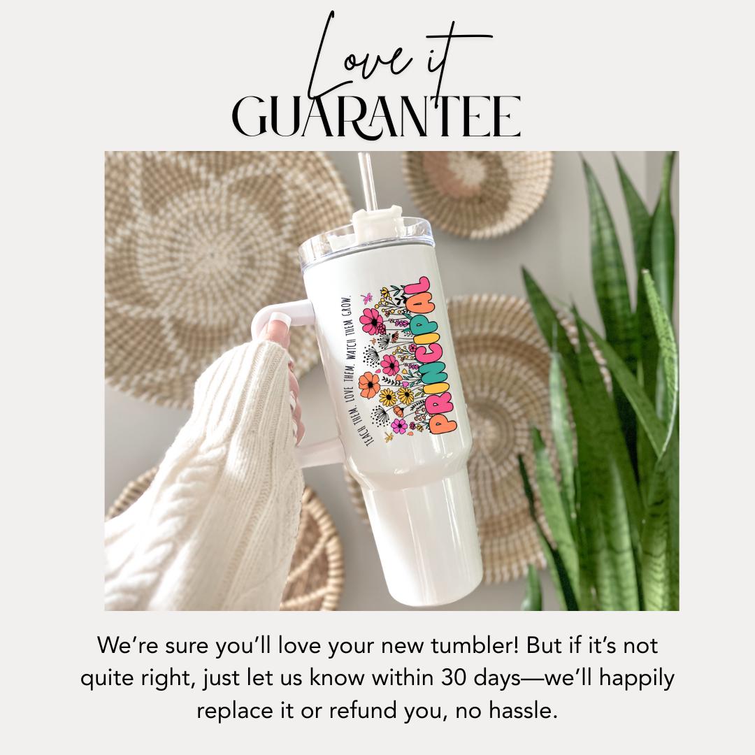 Personalized Principal 40 oz Tumbler with Straw Principal Appreciation Gifts Back to School or Thank You Gift for Principal Travel Cup