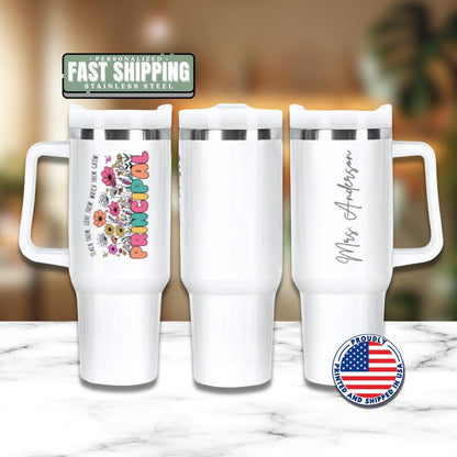 Personalized Principal 40 oz Tumbler with Straw Principal Appreciation Gifts Back to School or Thank You Gift for Principal Travel Cup