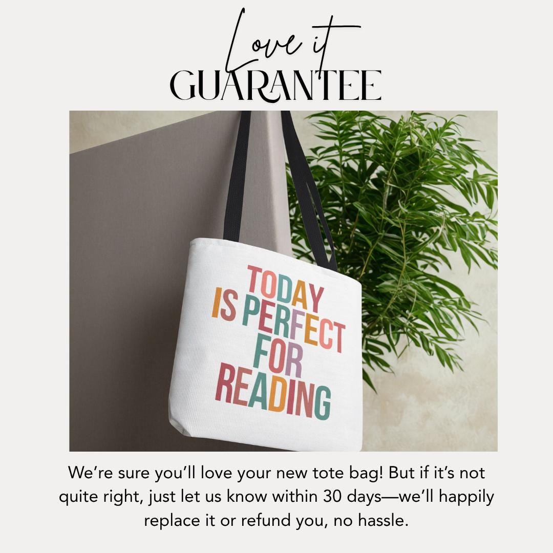 Reading Enthusiast Tote Bag 18"x18" Bookish Tote for Readers Gift for Book Lovers Stylish Bookworm Tote Bag Reading Gift Idea Book Lover Bag