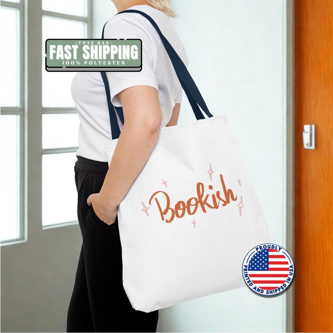 Bookish Tote Bag 18"x18" Aesthetic Reading Tote for Book Lovers Everyday Carry Book Bag Book Club Bag Bookworm Gift Everyday Tote Bag