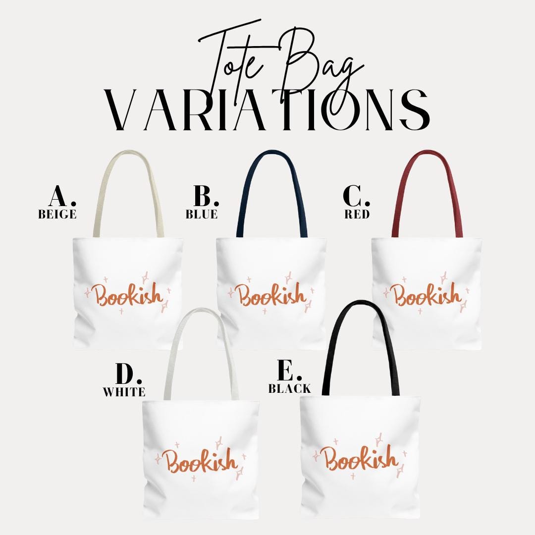 Bookish Tote Bag 18"x18" Aesthetic Reading Tote for Book Lovers Everyday Carry Book Bag Book Club Bag Bookworm Gift Everyday Tote Bag