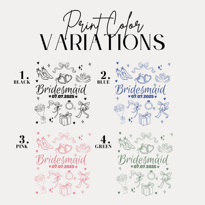 Personalized Bridesmaid Tote Bag Custom Bridesmaid Proposal Gift Wedding Party Bag for Bridesmaids Bridal Shower Tote Bachelorette Party