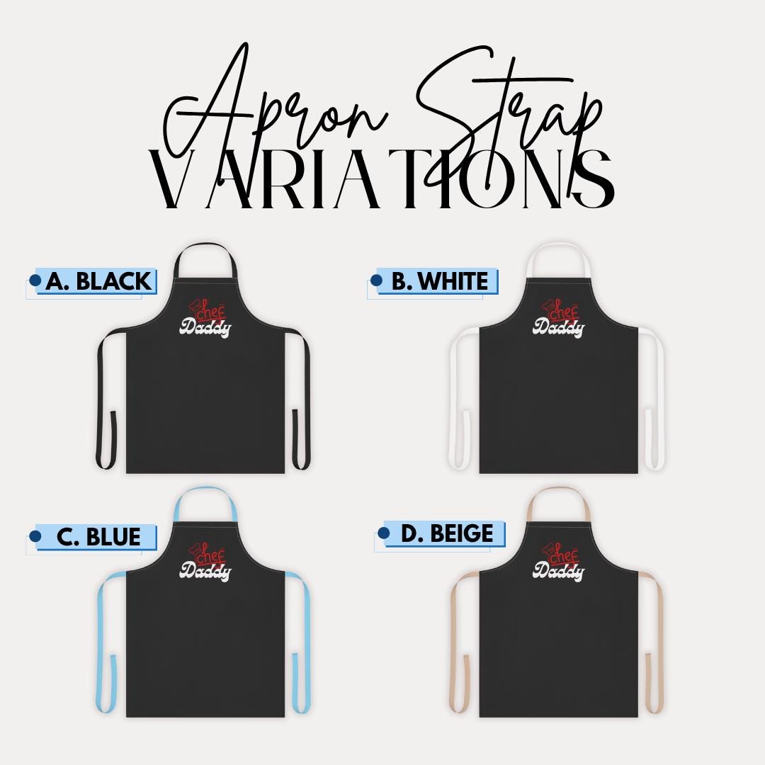 Chef Daddy Apron  Funny Dad Gift, BBQ Apron for Him Husband Grill Master Apron Father's Day Gift  Adjustable Straps Gift for Daddy