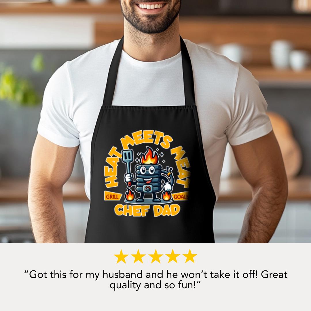 Creative Chef Apron for Dad Fun Cooking Gift Funny Gift for Grilling Gift for Husband Father's Day Gift Grill Goals Apron Chef Apron for Men