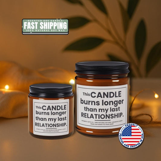 Scented Soy Candle 4oz & 9oz Candle Amber Jar Relaxation Gift Home Decor Self-Care Aromatherapy Funny Scented Soy Candle Gift for Friends