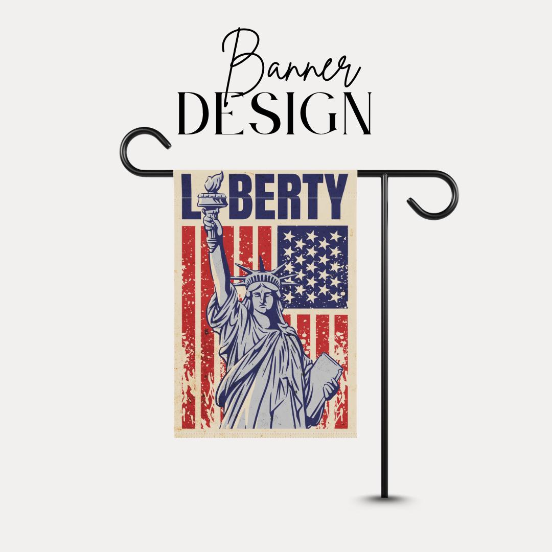 Patriotic Garden Banner Liberty Flag Decor Outdoor Garden Flag Independence Day Decoration American Flag Banner USA Home Decor Veteran Gift