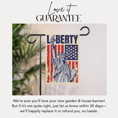 Patriotic Garden Banner Liberty Flag Decor Outdoor Garden Flag Independence Day Decoration American Flag Banner USA Home Decor Veteran Gift