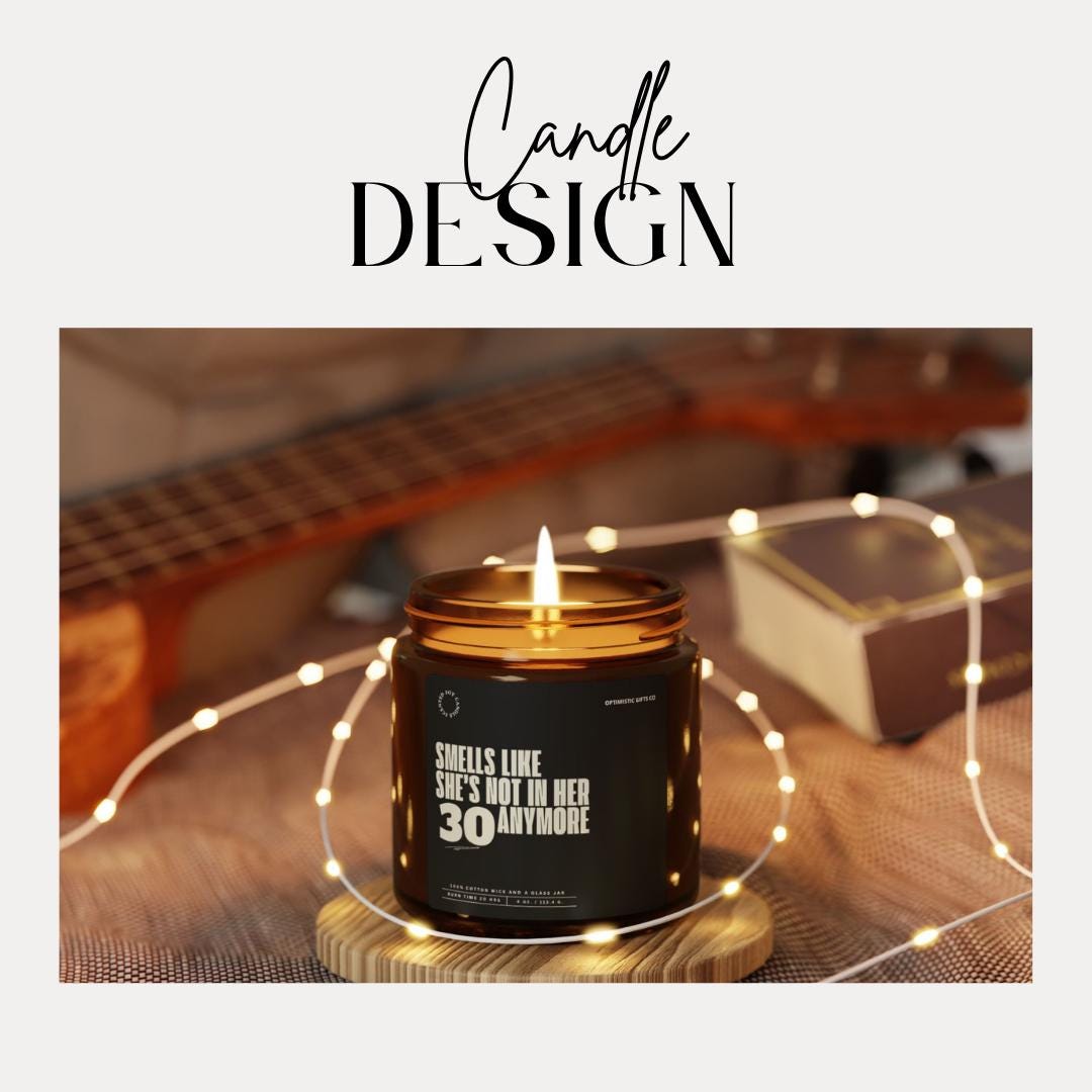 Personalized Funny Scented Soy Candle Birthday Gift for Friends and Workmates Unique Gift Idea Custom Age Candle Jar Gift for Milestone Age