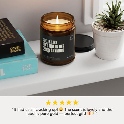 Personalized Funny Scented Soy Candle Birthday Gift for Friends and Workmates Unique Gift Idea Custom Age Candle Jar Gift for Milestone Age