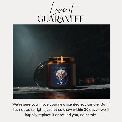Scented Soy Candle with Patriotic Eagle Design Happy 4th of July Gift Relaxation Candle Home Decor Aromatherapy Home Decor USA Pride Candle
