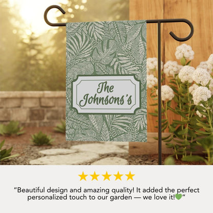 Personalized Garden Banner Custom House Flag Botanical Decor Outdoor Welcome Sign Gift for Garden Lovers Housewarming Gift Family Banner