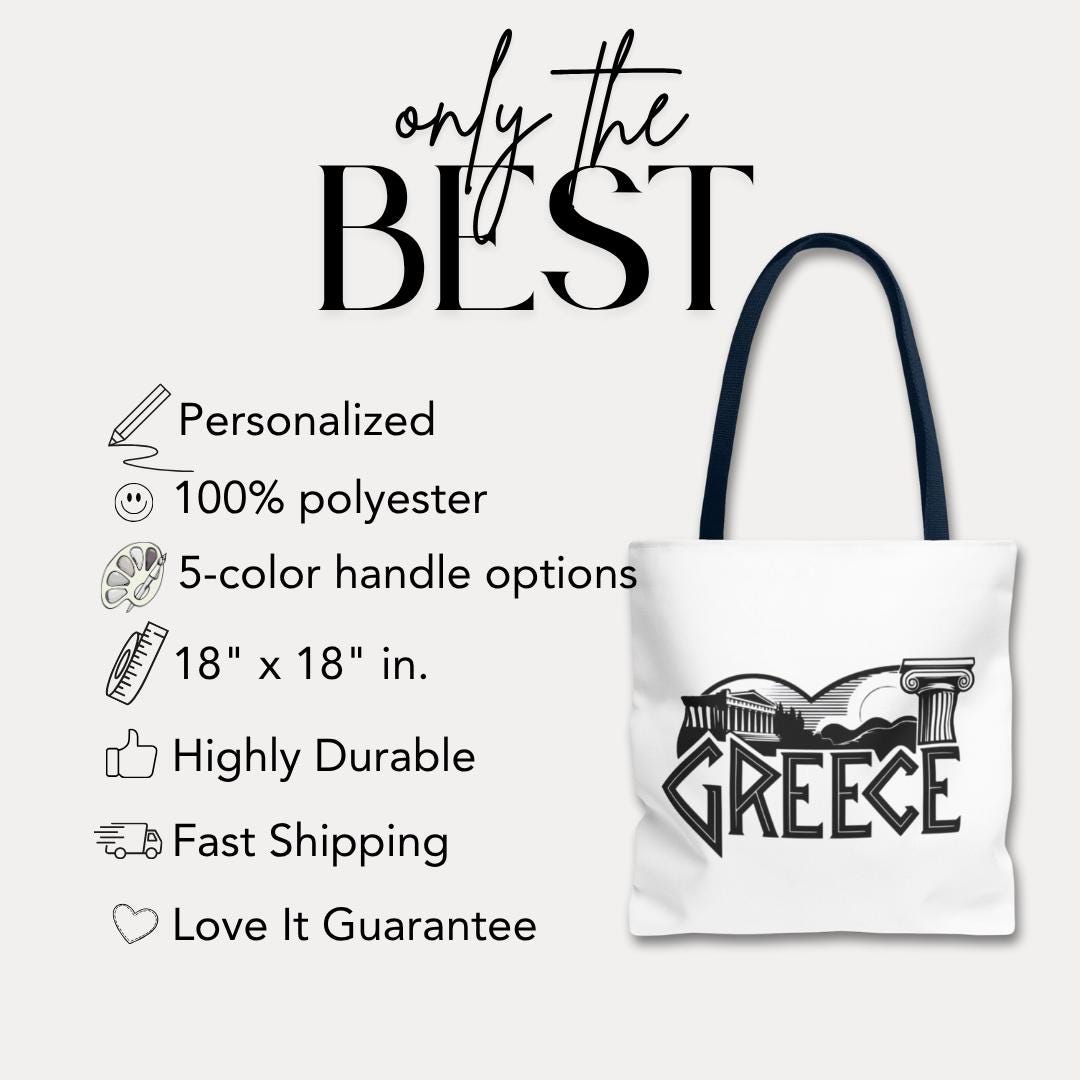 Greece-Inspired Tote Bag Shopping Tote Perfect for Everyday Use Travel Companion Aesthetic Vacation Souvenir Gift for Travelers