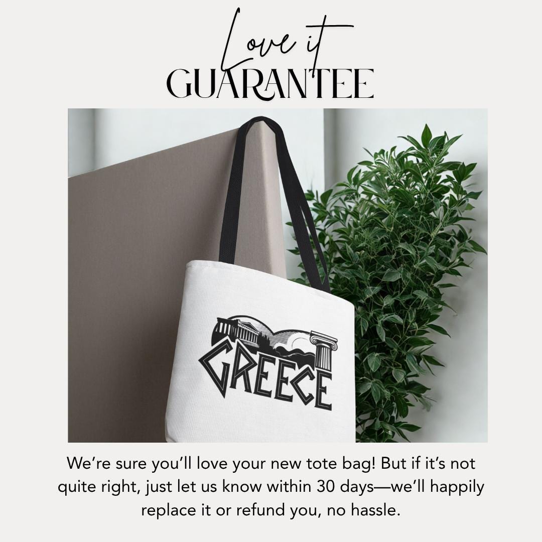 Greece-Inspired Tote Bag Shopping Tote Perfect for Everyday Use Travel Companion Aesthetic Vacation Souvenir Gift for Travelers