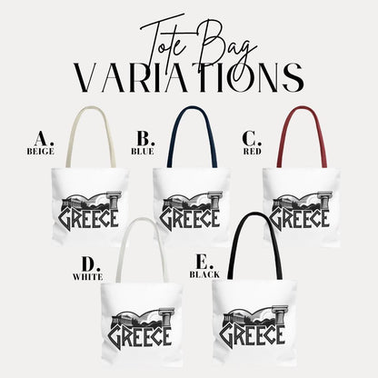 Greece-Inspired Tote Bag Shopping Tote Perfect for Everyday Use Travel Companion Aesthetic Vacation Souvenir Gift for Travelers