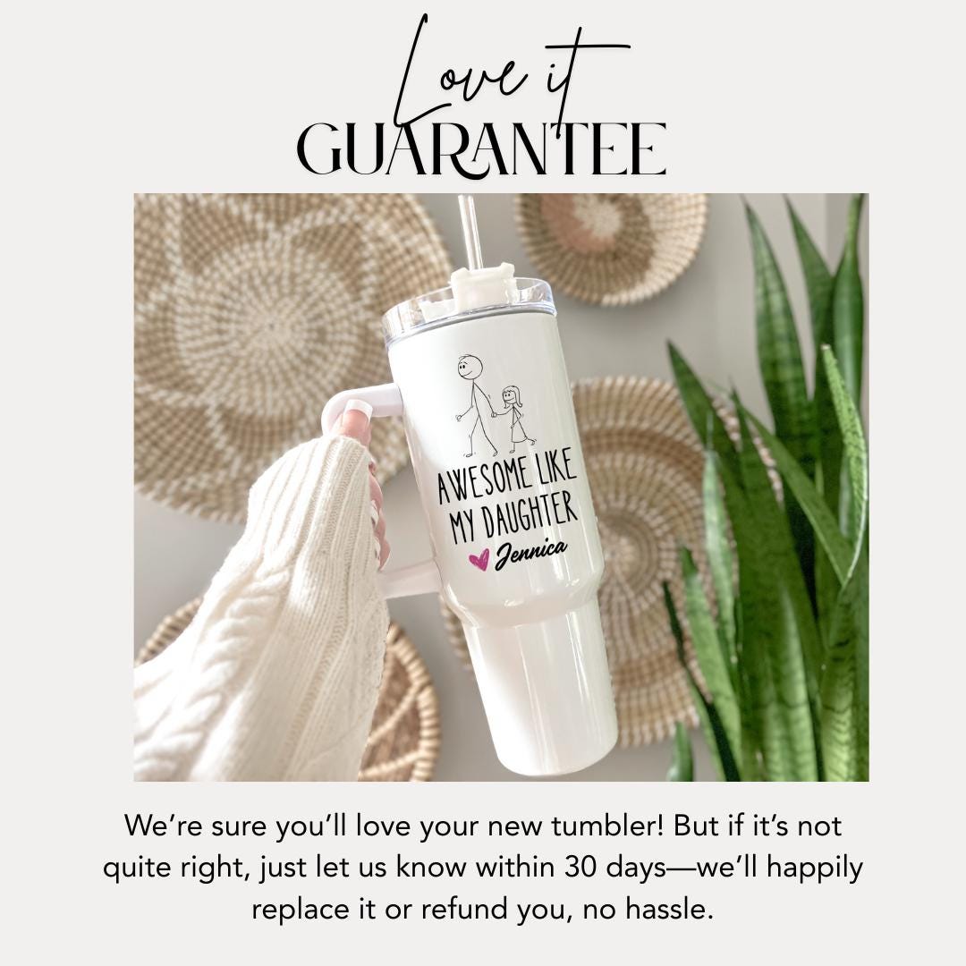 Personalized Dad Mug from Daughter Father's Day Gift from Kids 40oz Tumbler Handle with Straw Gift for Dad Stepdad Grandpa Dad Travel Mug