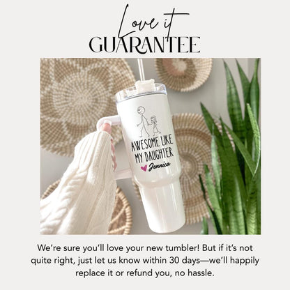 Personalized Dad Mug from Daughter Father's Day Gift from Kids 40oz Tumbler Handle with Straw Gift for Dad Stepdad Grandpa Dad Travel Mug