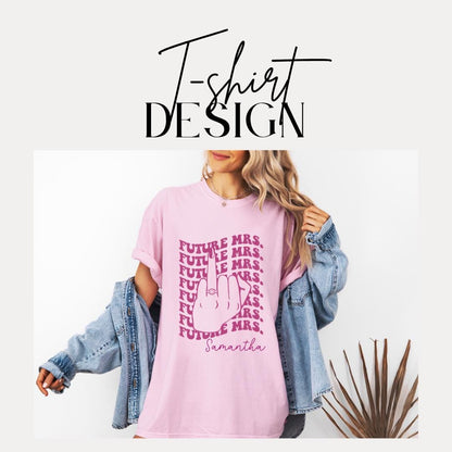 Personalized Future Mrs Comfort Colors T-Shirt Custom Bachelorette Shirt Bridal Shower Gift Bride Shirt Engagement Gift Tee Future Wifey Top