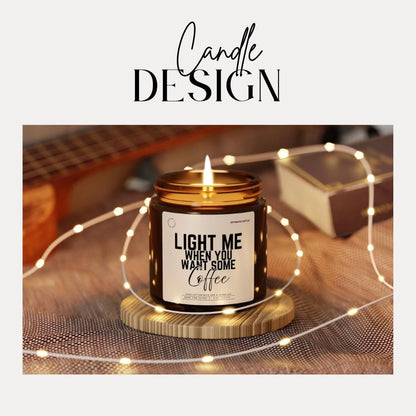 Funny Scented Soy Candle Coffee Lover Gift Idea for Coffee Addict Barista Best Friend or Yourself Handmade Home Decor Candle Cute Candle
