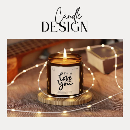 Scented Soy Candle: I'm in Love with You Romantic Gift for Him or Her Couple Gift Idea Anniversary Gift Valentine's Day Candle Love Candle