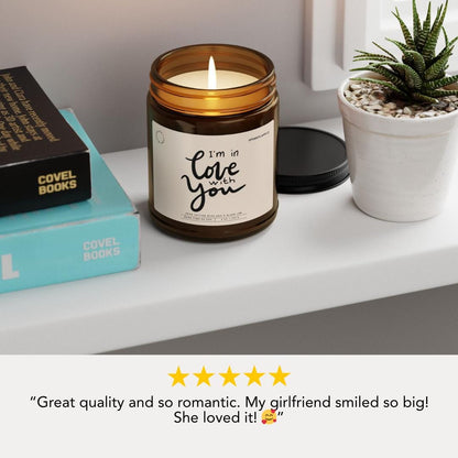 Scented Soy Candle: I'm in Love with You Romantic Gift for Him or Her Couple Gift Idea Anniversary Gift Valentine's Day Candle Love Candle