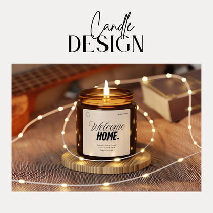 Welcome Home Scented Soy Candle Housewarming Gift Idea Cozy Home Candle New Home Gift Candle Home Blessing Candle Moving Gift for Her or Him